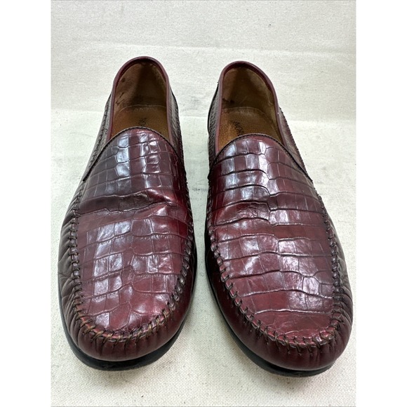 Nordstrom Men's Leather Burgundy Loafers Shoes 10.5 M Made Spain - Picture 6 of 15